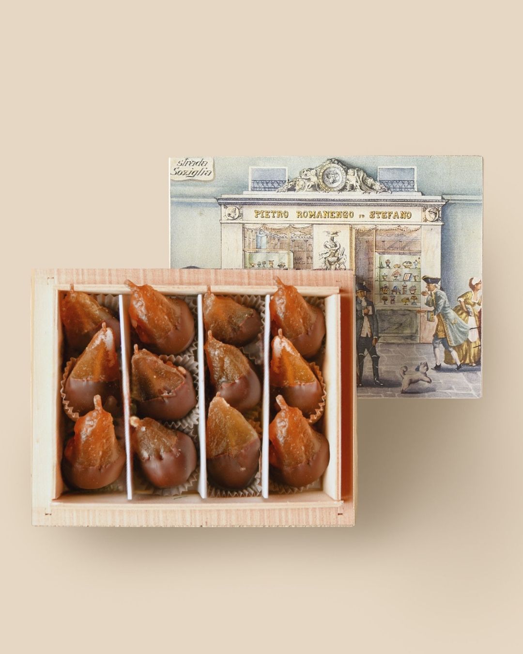 Pere Candite e Ghiacciate con Cioccolato Fondente