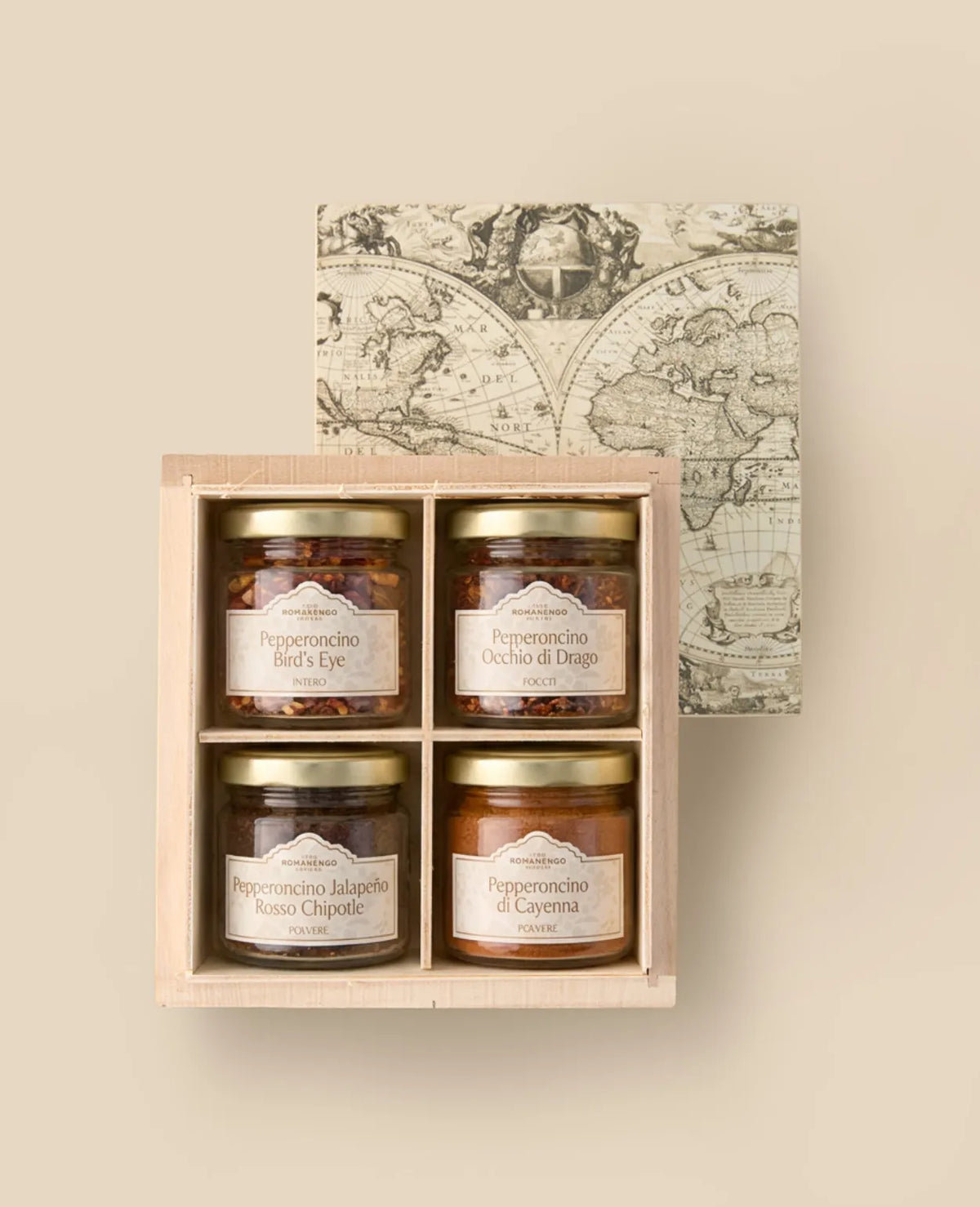 Confezione in legno "Selezione di Peperoncini"