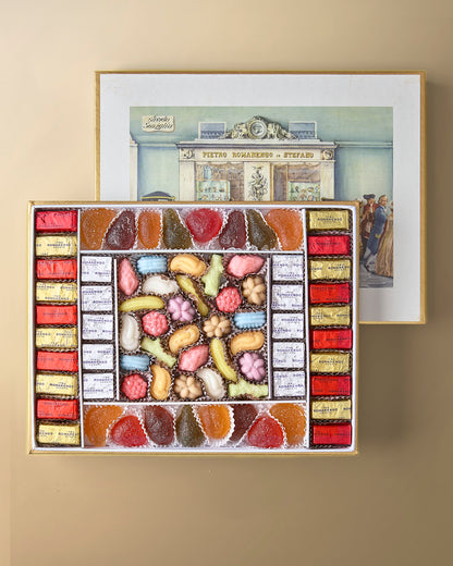 Confezione di Fondant e Cioccolatini con Profilo in Velluto