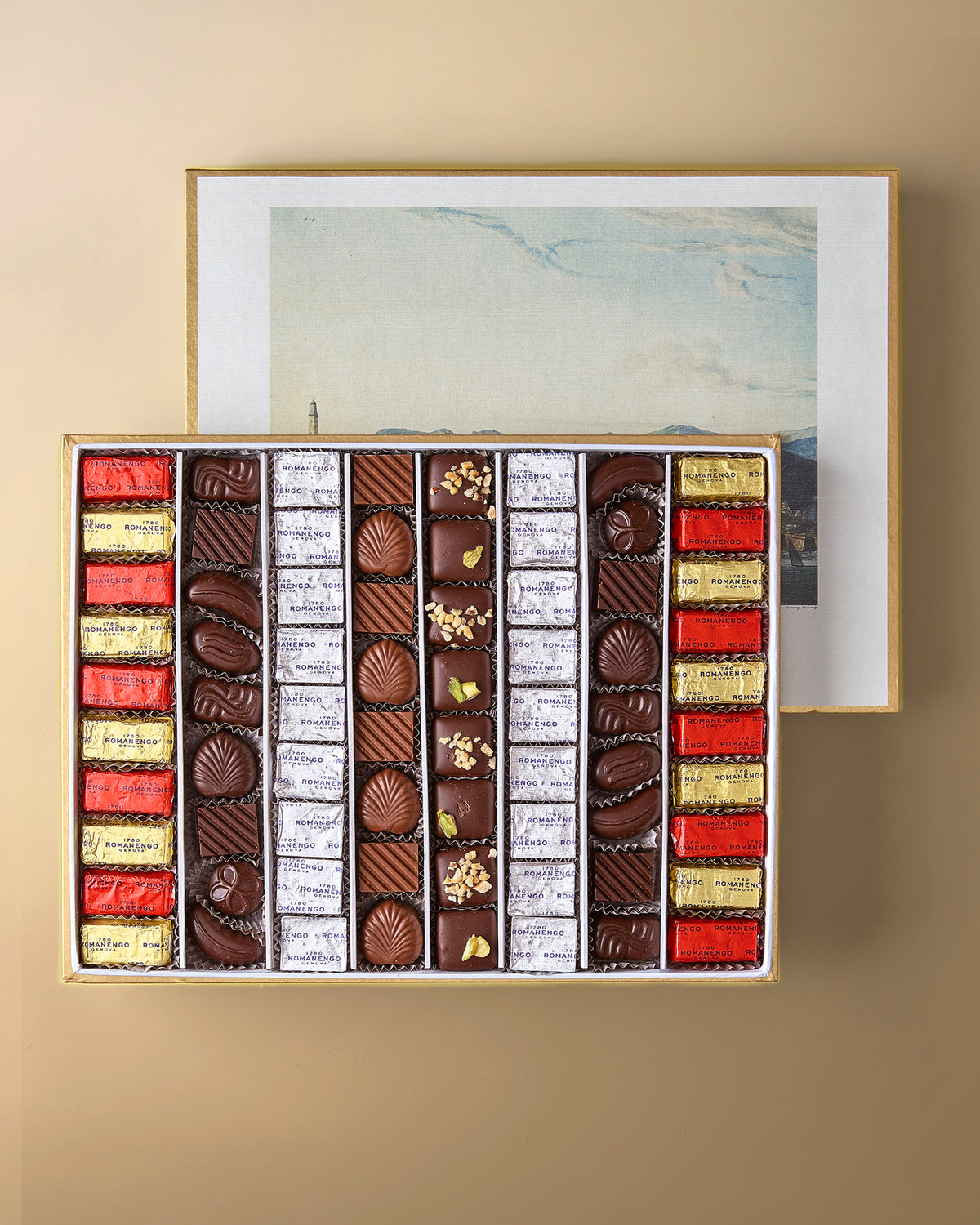 Confezione di Cioccolatini Con Profilo in Velluto