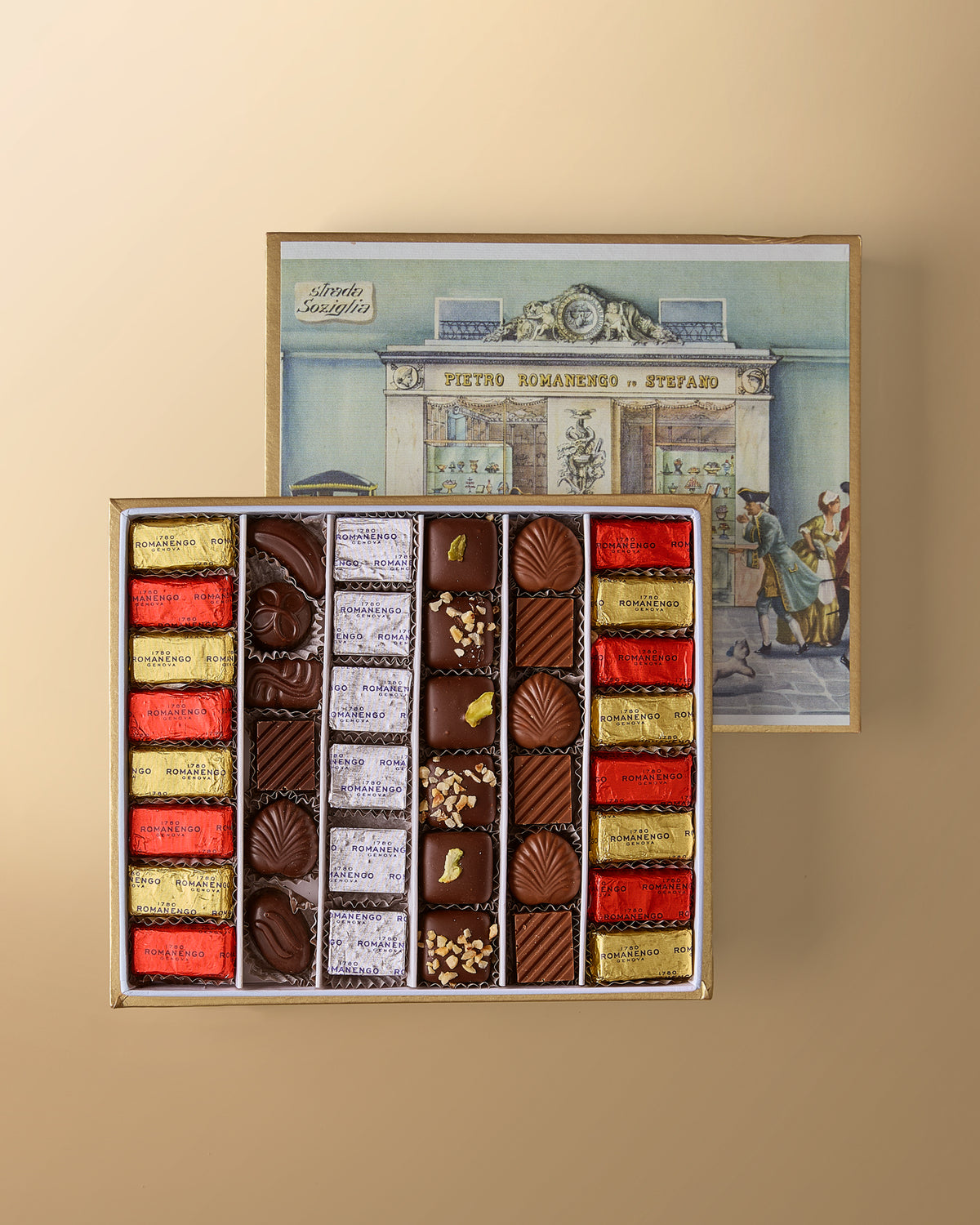 Confezione di Cioccolatini Con Profilo in Velluto